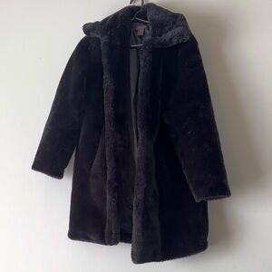 Black Faux Fur Coat